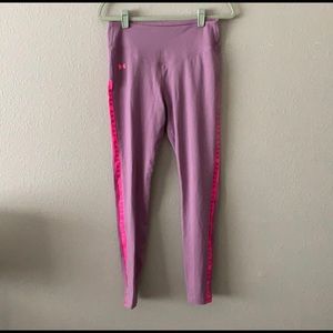 Under Armor NWT lavender with bright pink detail full length high rise
